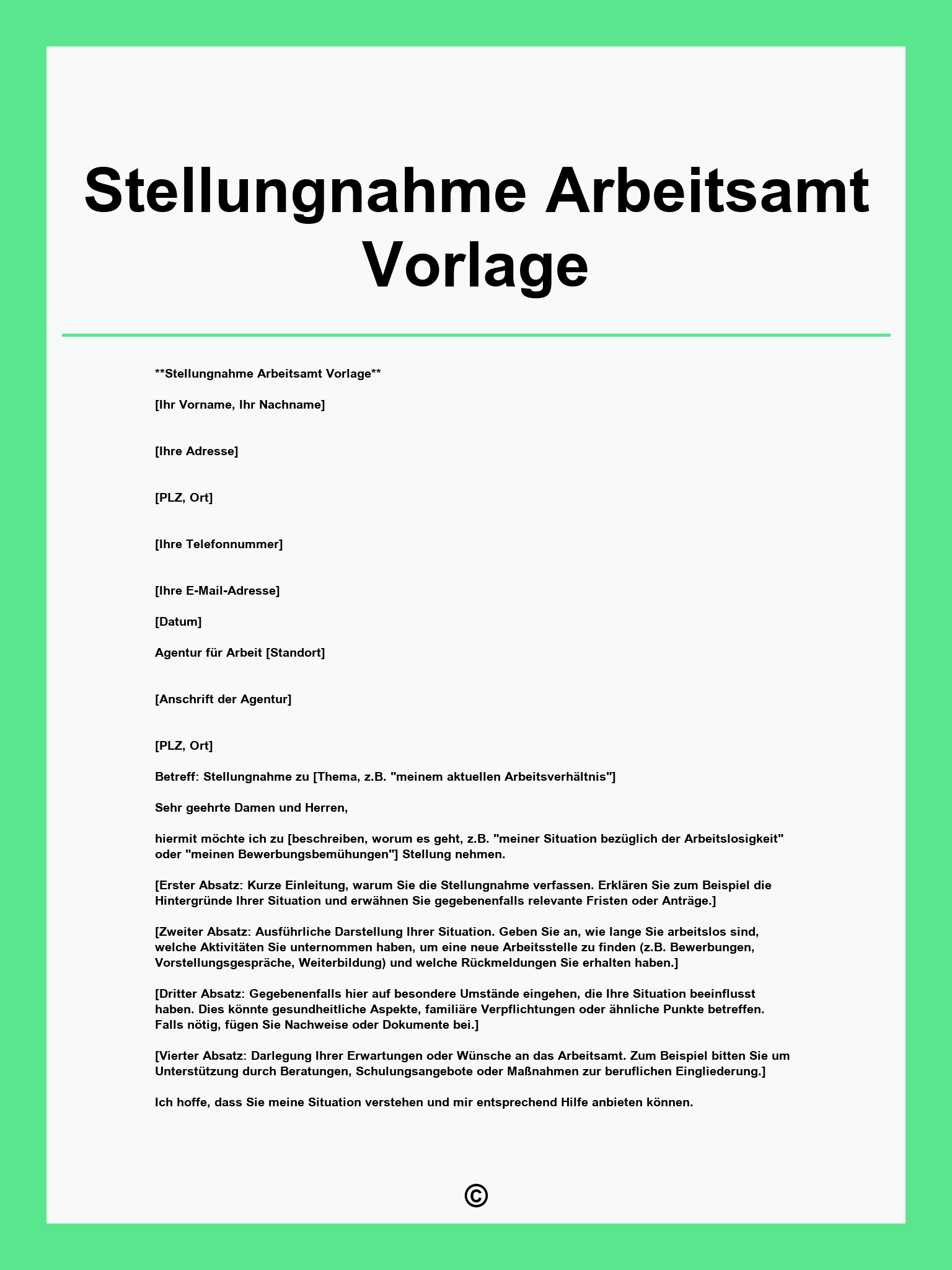 Stellungnahme Arbeitsamt Vorlage